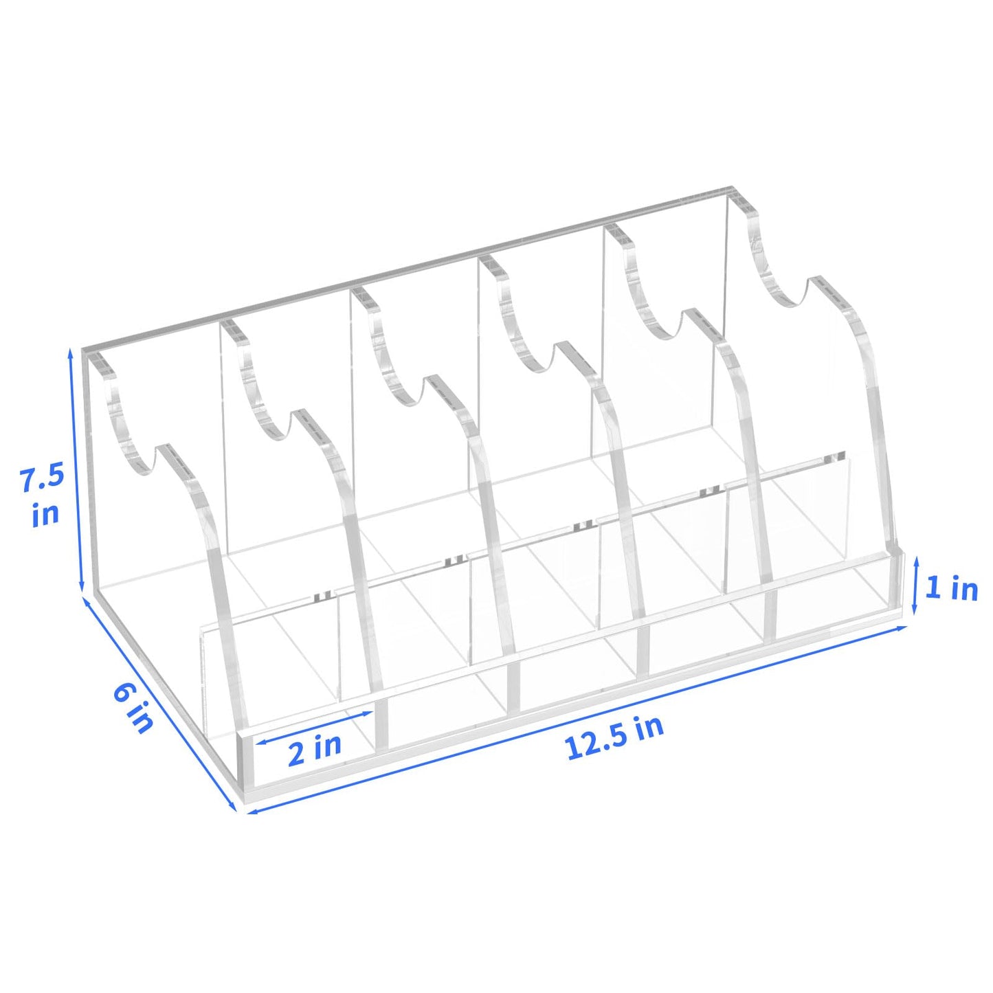 Crystal Clear Acrylic Belt Organizer | 6 Compartments