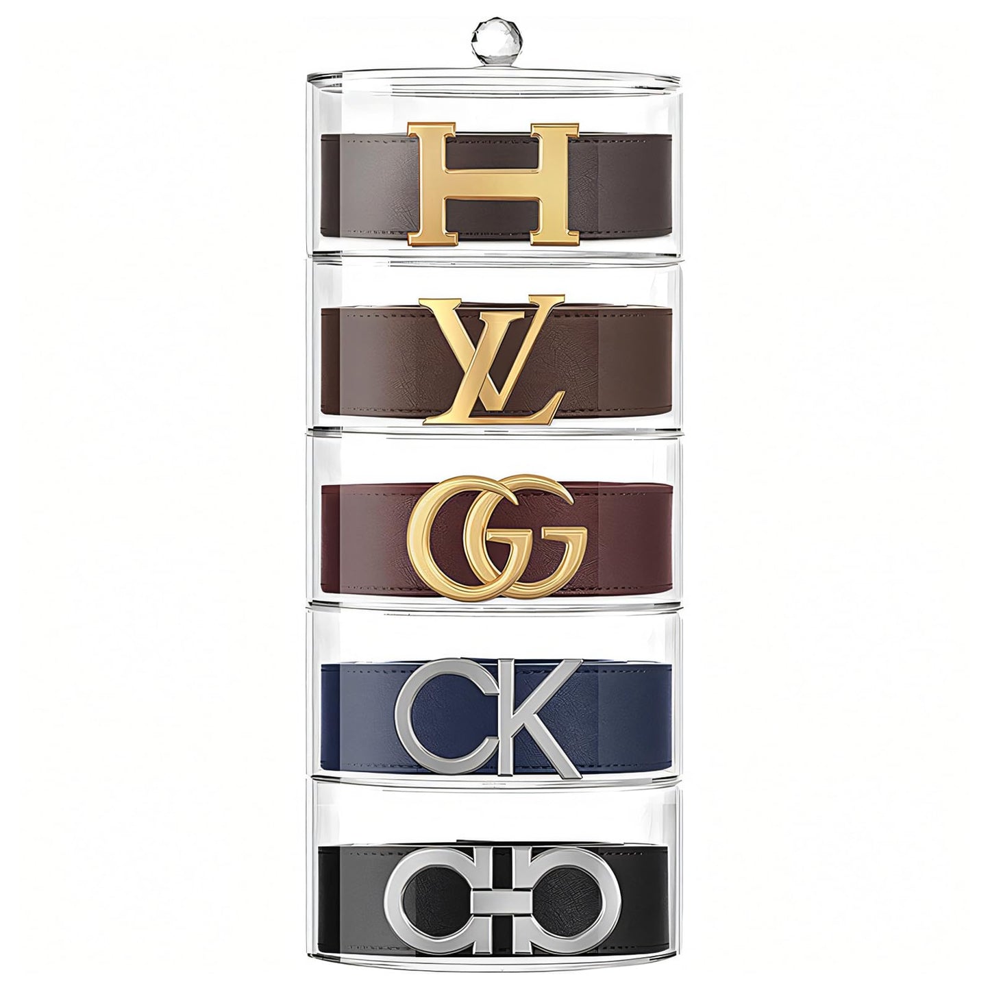 Premium Belt Display Organizer | 5 Compartments