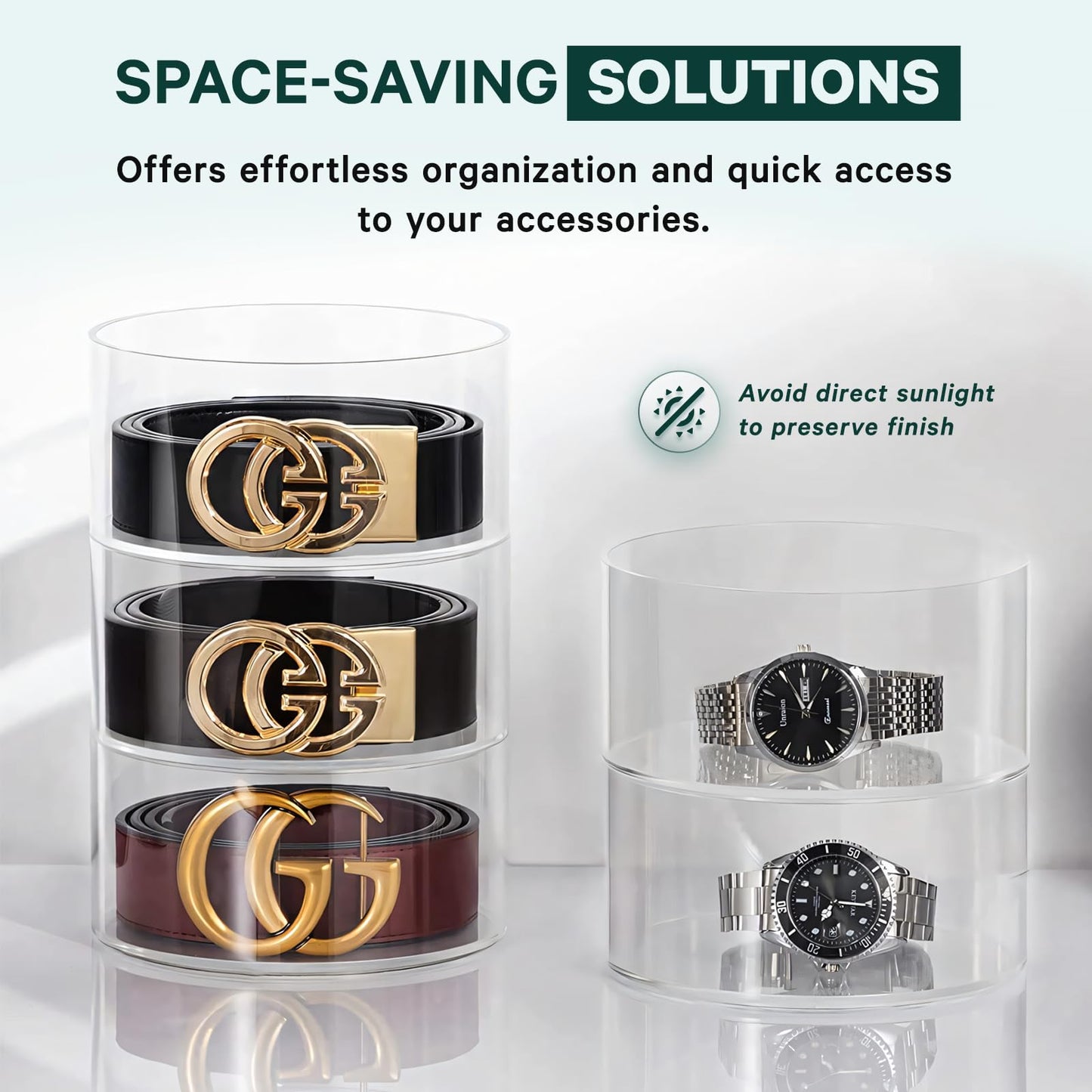 Premium Belt Display Organizer | 5 Compartments