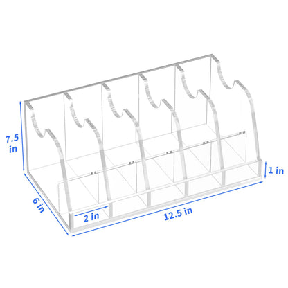Crystal Clear Acrylic Belt Organizer | 6 Compartments