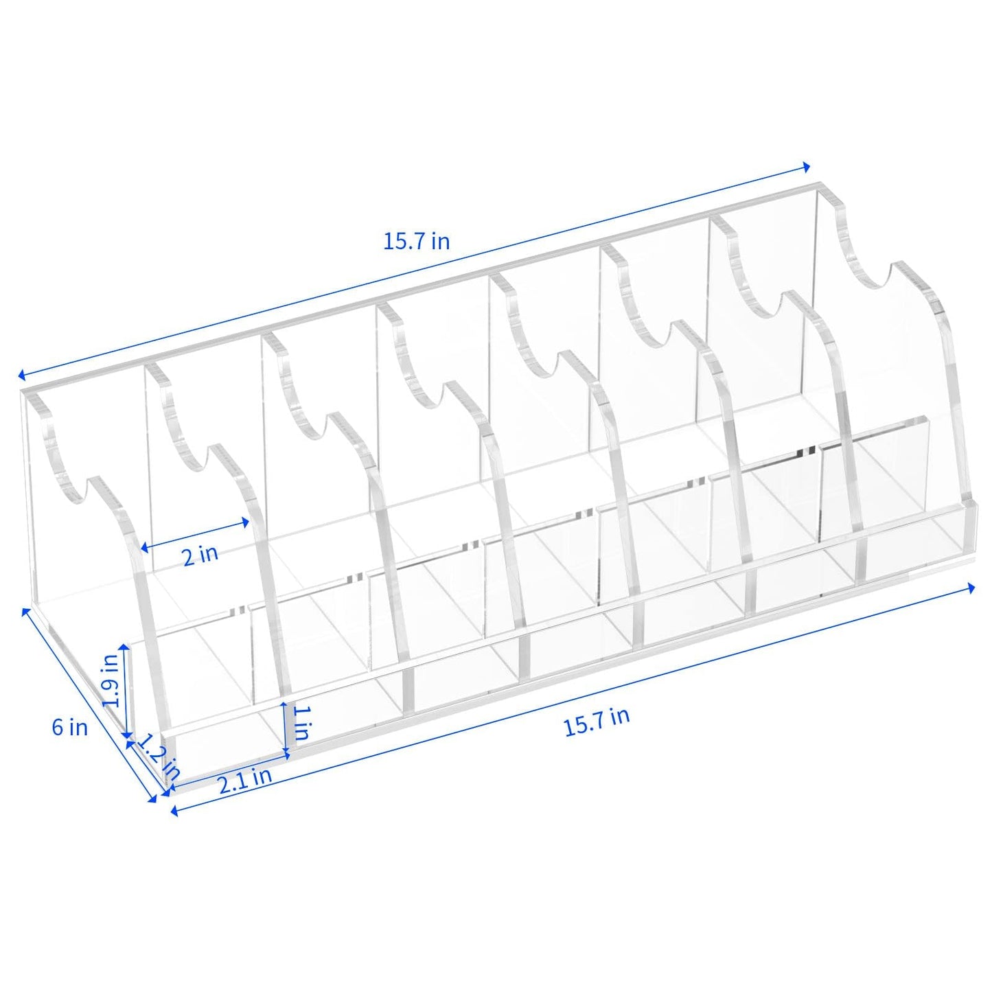Crystal Clear Acrylic Belt Organizer | 6 Compartments