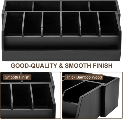 Wooden Belt & Tie Organizer Box | 10 Compartments